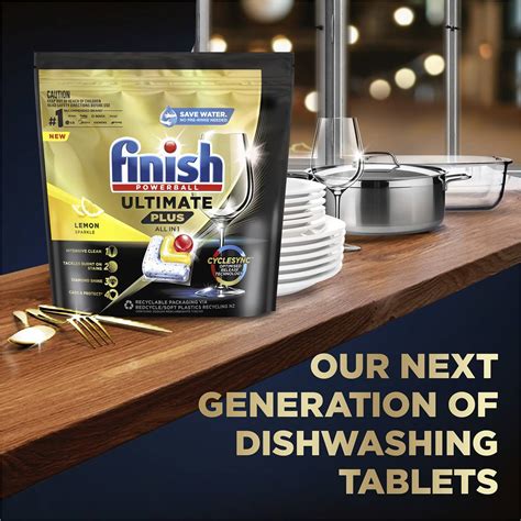 Finish Ultimate Plus Dishwasher Tablets Lemon 56 Pack | Woolworths