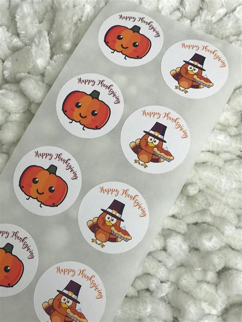 Thanksgiving Stickers-thanksgiving Labels Happy Thanksgiving - Etsy