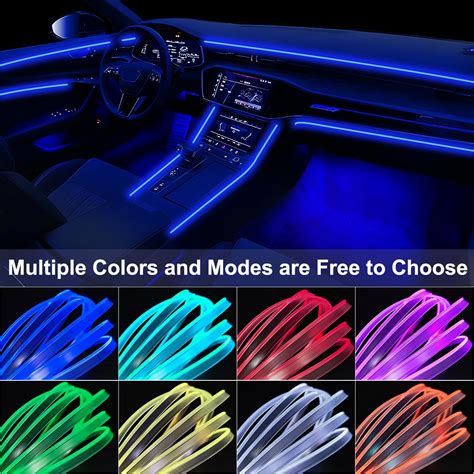 Snapklik Interior Car Led Strip Lights Multicolor Neon Wire Car