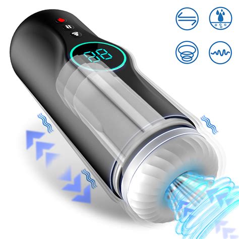 Thrusting Male Masturbator Heating Retractable Voice Interaction Electric Machine Telescopic Sex