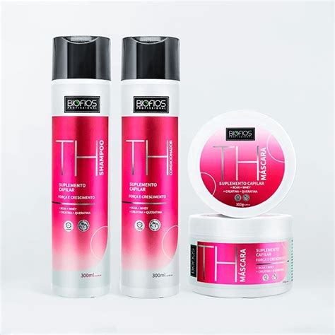 Kit Para Crescimento Capilar Profissional - Kit Top Hair - Força e Crescimento Capilar - TH Biofios Profissional ...