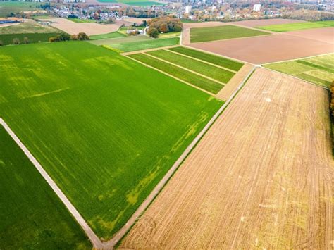 Premium Photo Aerial Photo Of Farmland Farm Fields