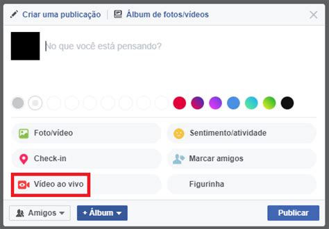 Como fazer live no perfil do Facebook transmissão ao vivo pelo