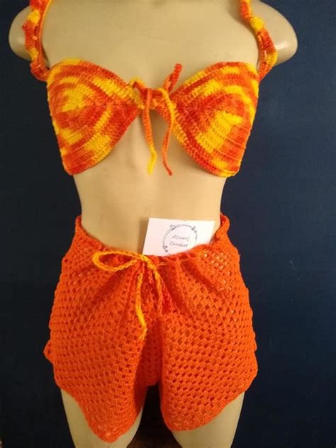 Conjunto De Croche Colors Laranja Elo7 Produtos Especiais