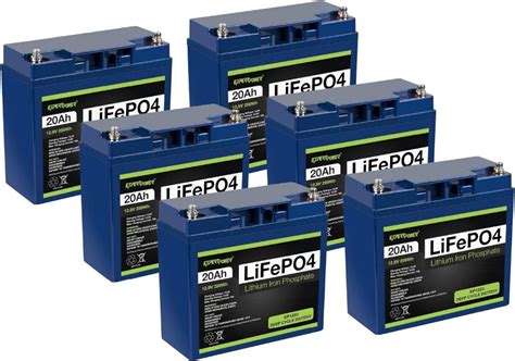 Expertpower 12v 20ah Lithium Lifepo4 Deep Cycle Rechargeable Battery