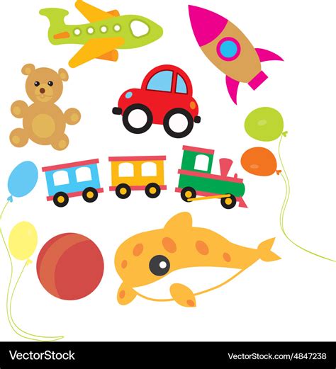 Set Of Child And Kids Toys Royalty Free Vector Image