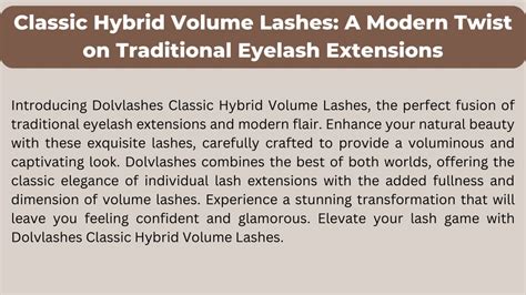 Ppt Classic Hybrid Volume Lashes A Modern Twist On Traditional Eyelash Extensions Powerpoint