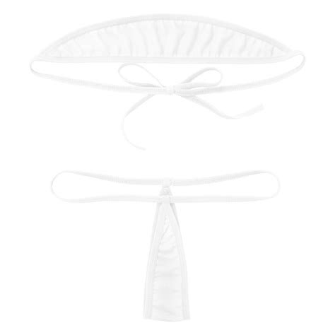 Us Women Sheer Bikini See Through Bikini Bandeau Top Thong G String