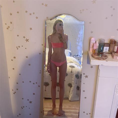 Neon Pink Triangl Bikini Small Stain On The Depop