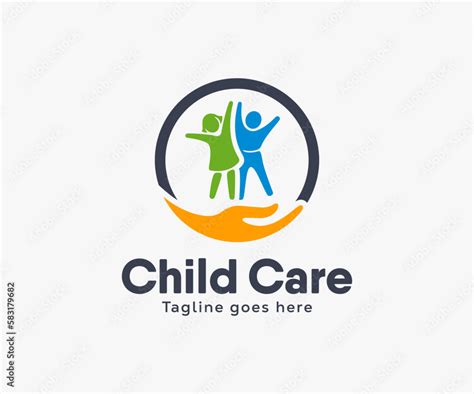 Child Care logo design. Kids Care logo design template Stock Vector | Adobe Stock