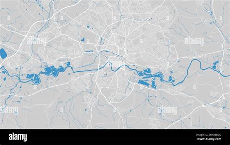 Trent River Map Nottingham City England Watercourse Water Flow