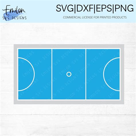 Netball Court Svg Cut File For Cricut And Silhouette Netball Etsy