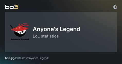 anyones legend lol team statistics standings roster
