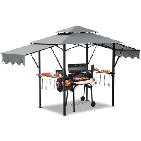 Gaomon 8x5 Double Tiered Grill Gazebo Outdoor Bbq Gazebo Shelter