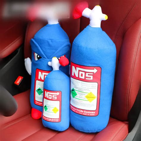 Botella de óxido de nitroso para decoración del coche almohada suave