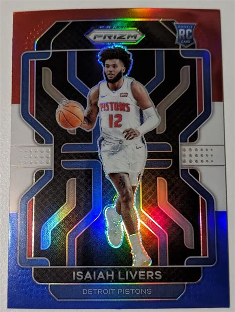 2021 22 Panini Prizm Red White Blue Isaiah Livers Detroit Pistons