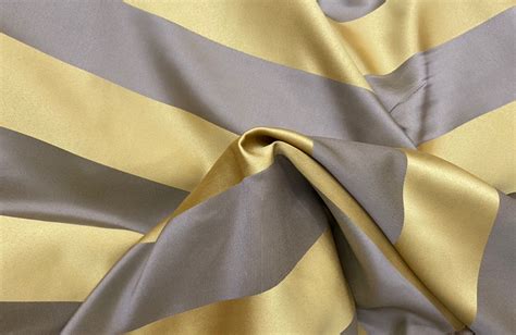 NEW Designer Striped Upholstery & Drapery Fabric - Gold and Gray | www ...