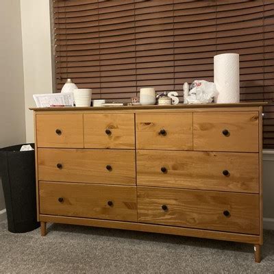 Manor Park Classic Mid Century Modern 6 Drawer Solid Wood Dresser