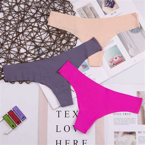 CW Hot Silk Sexy Women Thongs G String Seamless Panties Female Underwear Tanga Panties Low