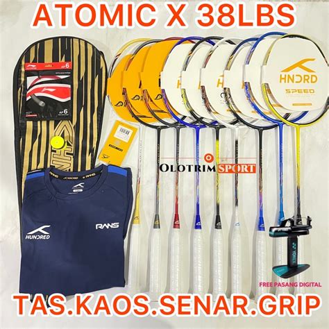 Jual Raket Badminton HUNDRED ATOMIC X POWER SPEED CONTROL 38lbs 35lbs