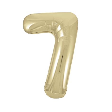 Folienballon Zahl 7 Metallic Gold Helium Kaufen Junior Partyshop Ch