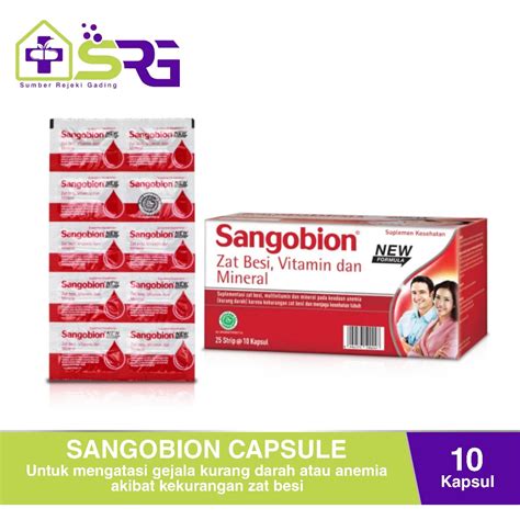 Jual Sangobion Kapsul Per Strip Isi 10 Kapsul Suplementasi Zat Besi