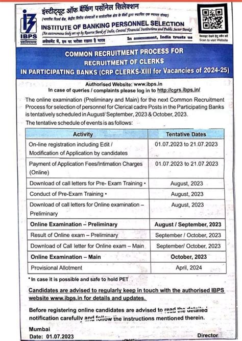 Ibps Clerk Notification 2023 Out For Cpr Clerks 13 Tnpsc Thervu