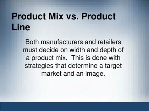 PPT - Product Mix vs. Product Line PowerPoint Presentation, free download - ID:9134787