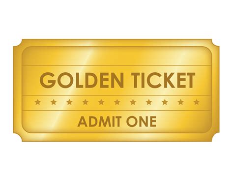 Free Printable Golden Ticket Templates | Blank Golden Tickets