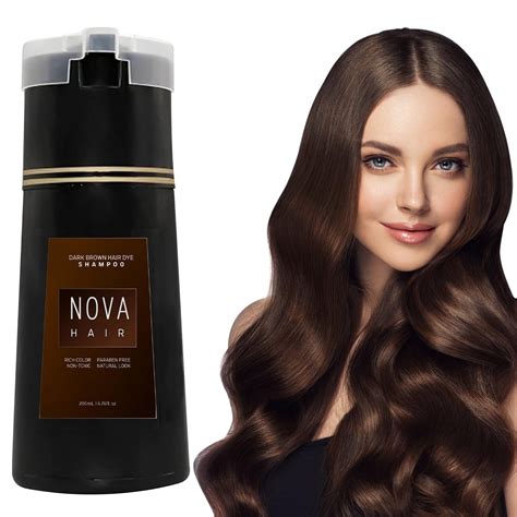 Nova Hair Dye Shampoo Nova Hair Instant Dye Shampoo Dark Brown Hair