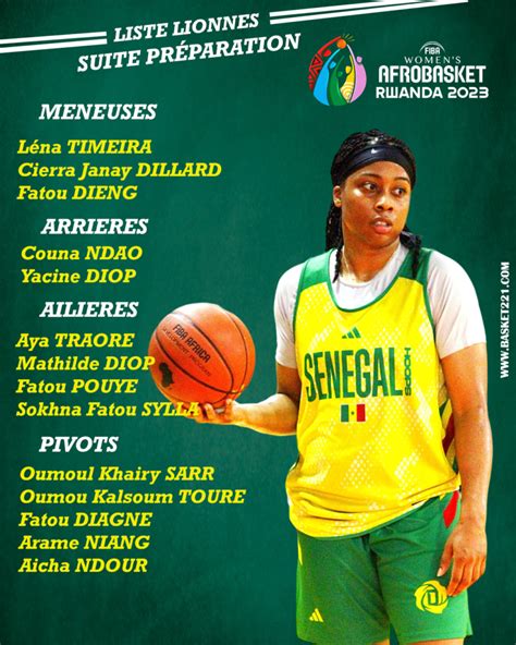 Afrobasket féminin 2023 14 Lionnes vont poursuivre la préparation