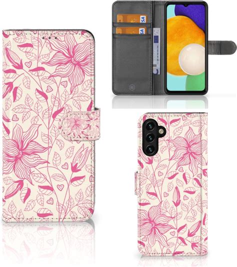 Telefoon Hoesje Samsung Galaxy A G Magnet Case Pink Flowers Bol