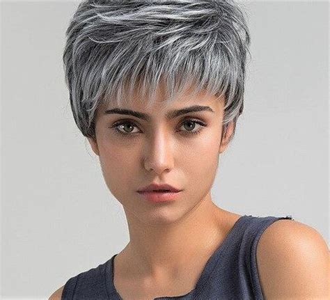 Stylish Short Hair Pixie Wig In Salt And Pepper Grey How To Etsy