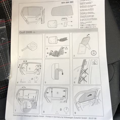 Оригинальные шторки задних дверей. — Volkswagen Golf GTI Mk5, 2 л, 2008 ...