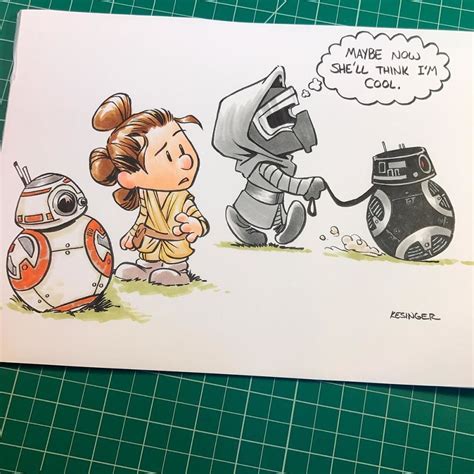 Calvin Hobbes Star Wars Drawings Brian Kesinger Bb8 Star Wars Star