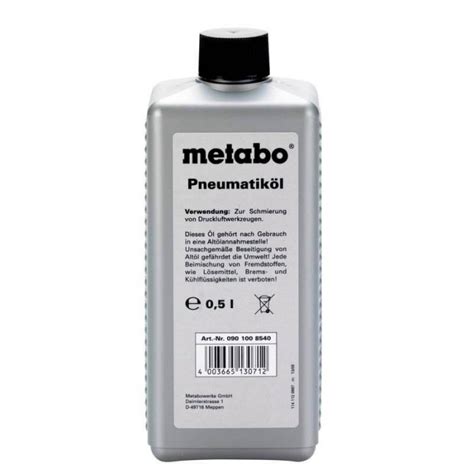 Смазка Metabo для пневмоинструмента, 0,5 л - Метабо-Центр (Киев)