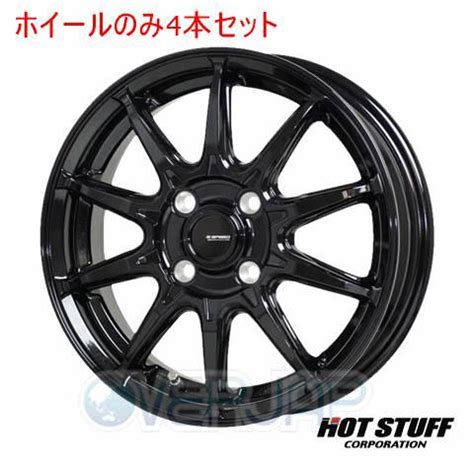 4本セット HOT STUFF G speed G 05 メタリックブラック MBK 15インチ 5 5J 100 4 38 アクア