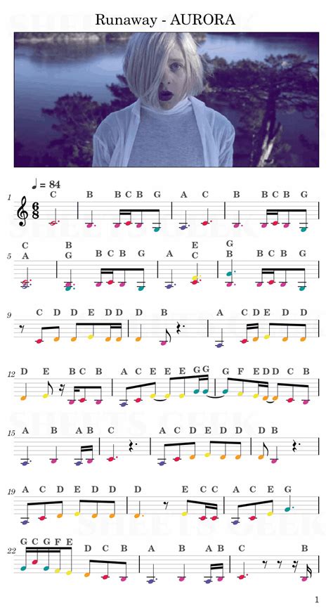 Runaway Aurora Easy Sheet Music