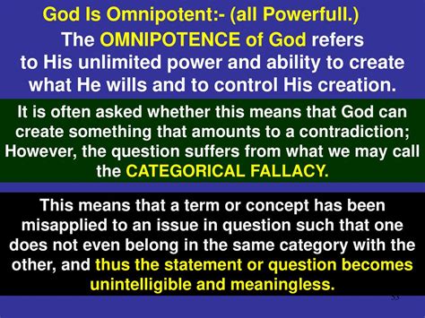 Omnipotent Power Of God