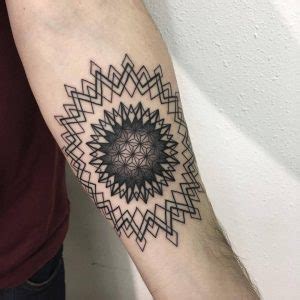 Black Mandala Tattoo On The Left Hand Tattoogrid Net