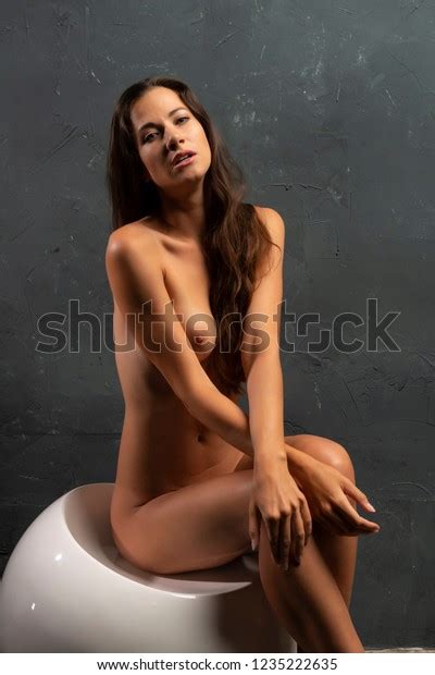 Beautiful Tall Czech Brunette Nude White Stock Photo Shutterstock