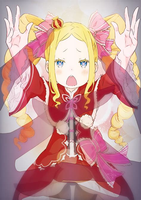 Safebooru Girl O Beatrice Re Zero Blonde Hair Blue Eyes Blush Capelet Commentary Request