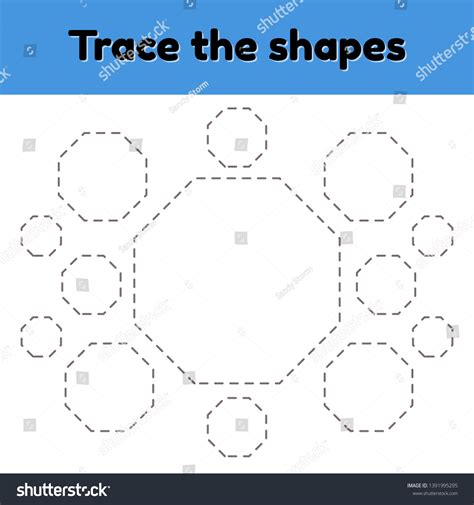 Vector Illustration Educational Tracing Worksheet Kids Stock Vector ... 