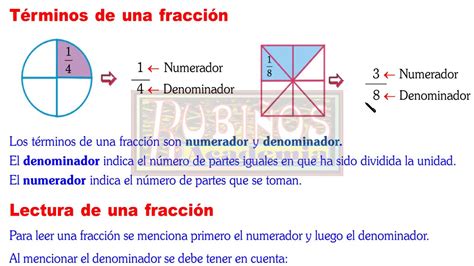 Representacion Grafica De Una Fraccion Terminos Y Lectura De Un