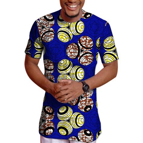 African Shirt Male Tops Print Short Sleeve Men Africa T Shirt Fashion Traditional Design O Neck