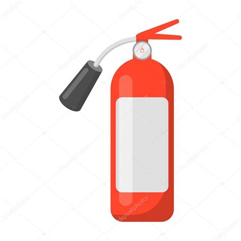 Fire Extinguisher Icon Cartoon Single Silhouette Fire Equipment Icon