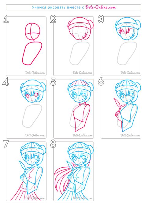Поэтапные Рисунки Аниме - 67 фото