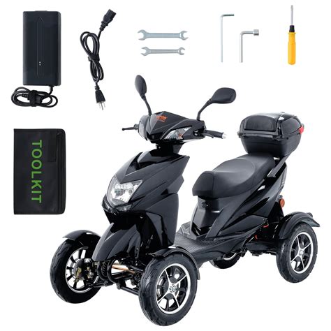 Vevor Heavy Duty 4 Wheel Mobility Scooters 40 Miles 3 Speed 500w 450lbs Capacity Vevor Ca