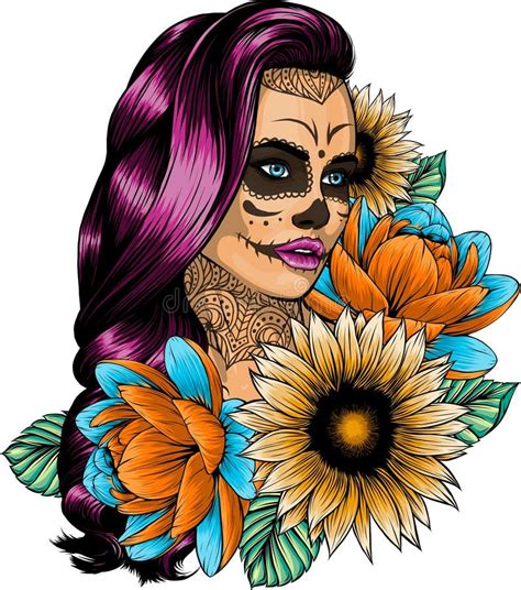 Draw Of Dead Girl Vector Illustration Design Stock Vector