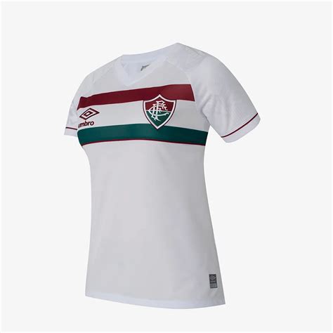 Camisa Feminina Umbro Fluminense Oficial Branca Bordo